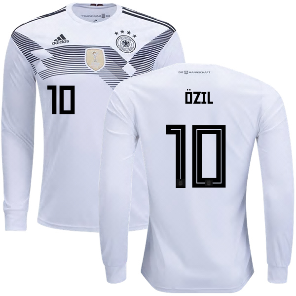 Germany #10 Ozil Home Long Sleeves Kid Soccer Country Jersey